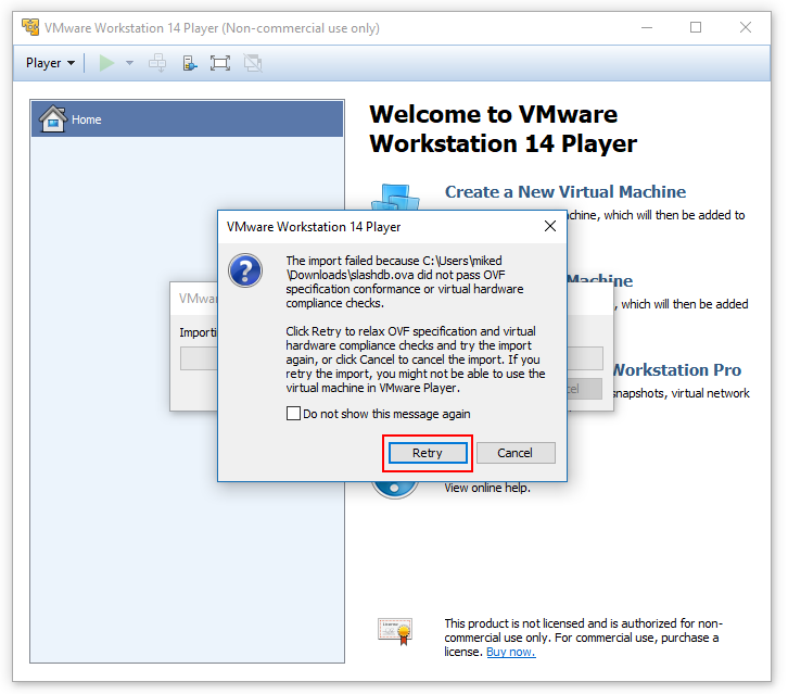 connect network is unreachable linux vmware