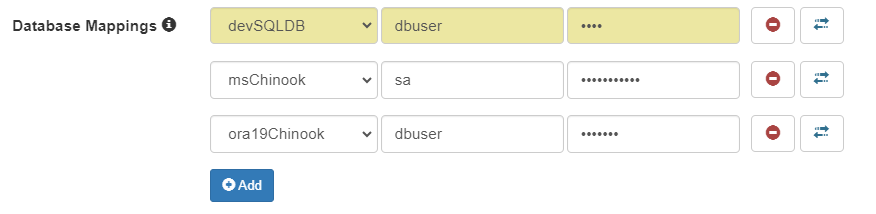 database mapping missing